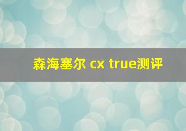 森海塞尔 cx true测评